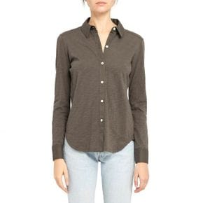 4879735 Theory Riduro C.Nebulous Organic Cotton Slub Long Sleeve Button-Up Shirt