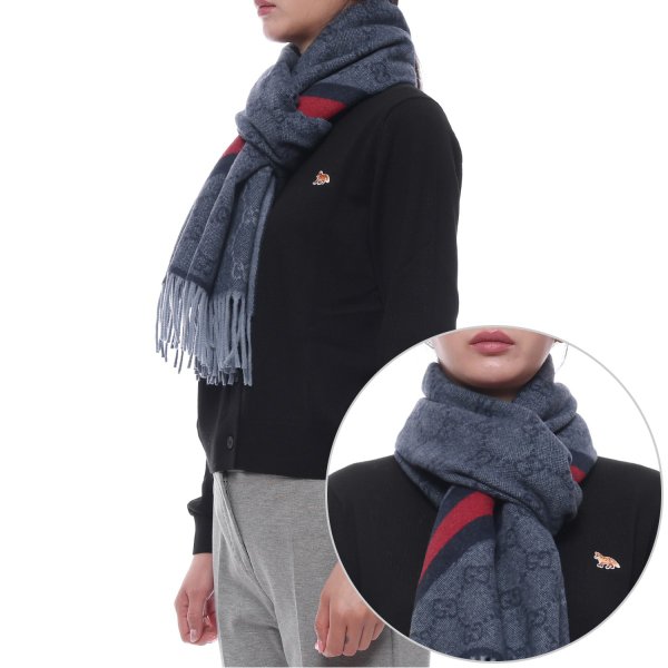 [부산점] [구찌] 25FW 여성 GG 웹 울 머플러 (570603 3G200 4068 W 25F)