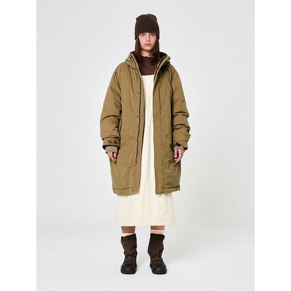 어센틱 야상 다운 코트 Dark Beige