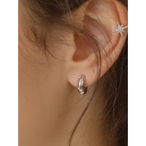 mini cubic cocoon earring