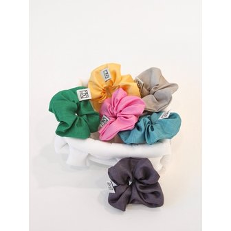 빌라드실크 100% silk scrunchie printemps (6colors) 실크 스크런치