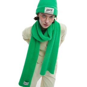 Fluffy Knit Winter Muffler - Green Parrot