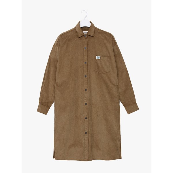 코듀로이오버핏 원피스 카멜