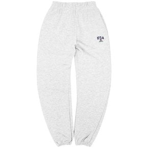 USA SWEATPANTS (MELANGE WHITE)