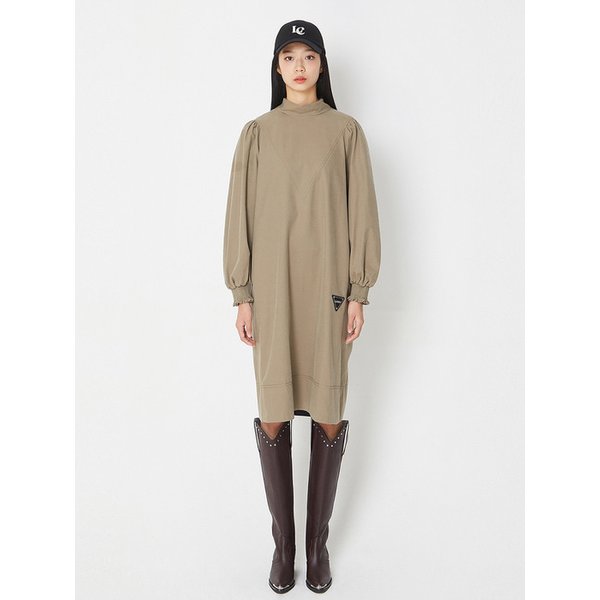 Smock Sleeve Back Ribbon Dress_LFDAW21330KHX