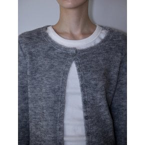 Mohair Round Cardigan [Gray]