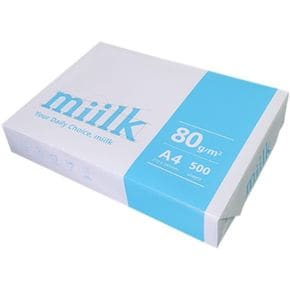 A4 밀크복사지 80g 1묶음(500매)