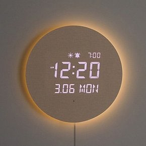 (시크릿상품) LED 시계 풀문 백라이트 무드등 벽시계