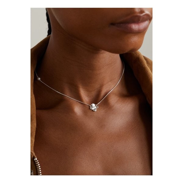 컴플리티드워크 실버 도금 진주 네크리스 46376663162906747