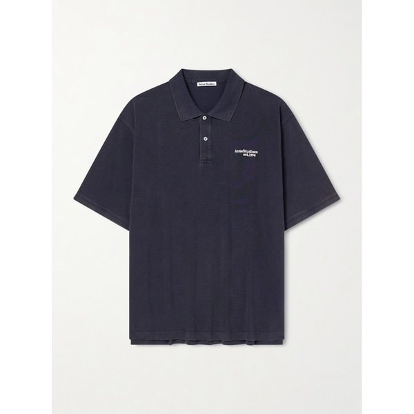 에그네스 로고 자수 코튼 피케 폴로 티셔츠 46376663162969834