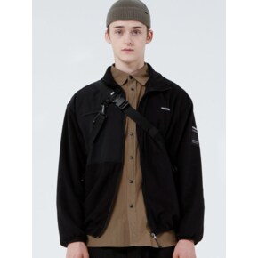 FLEECE ZIPUP JACKET (BLACK)