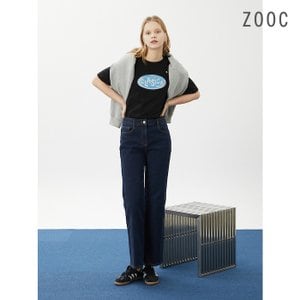 ZOOC [EVERY] 전사 프린트 티셔츠 BK_Z242PSM307