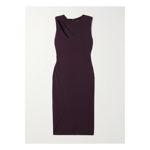 드레이프 컷아웃 저지 드레스 퍼플 46376663162862607