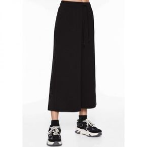 4749157 OYSHO SOFT TOUCH CROPPED WIDE-LEG - Tracksuit bottoms black