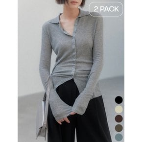 [2pack] 1+1 샤론 슬림 니트 가디건