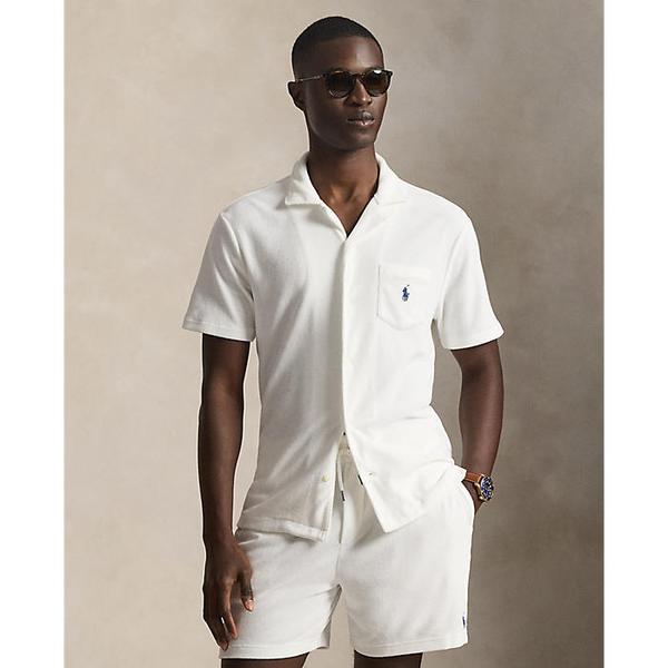 남성 커스텀 슬림핏 테리 캠프 셔츠(MNPOWOV1N820989100)