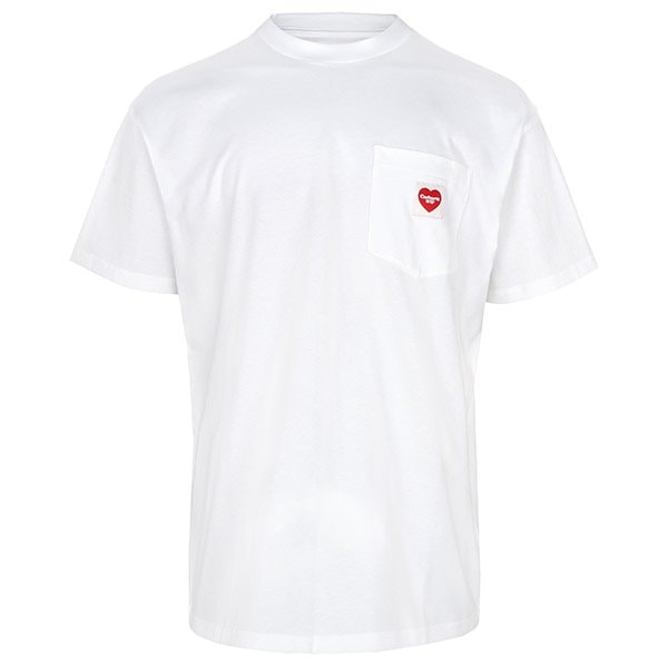 [부산점] 25FW 화이트 레드 하트 포켓 티셔츠 I032128 1WZXX