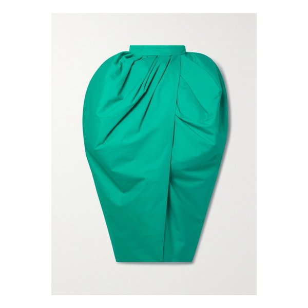 크리스토퍼 존 로저스 Tulip Gathered Poplin Skirt 비취 그린 42247633208467616
