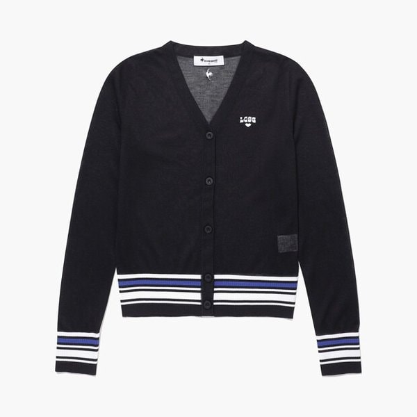 [여주점] 여성 V넥 배색포인트 여름 가디건  GQ222LKC41 BLCK