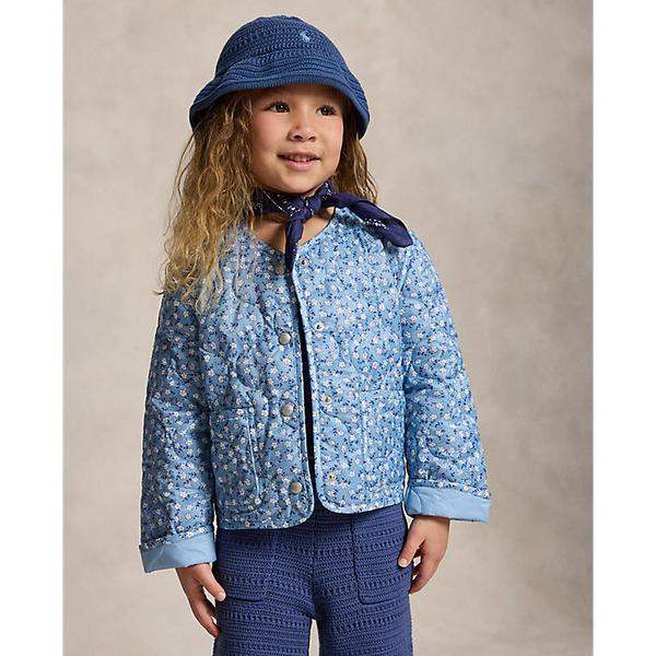 폴로 키즈 여아 2-6세 플로럴 퀼트 재킷(CWPOOTWR6020162400)