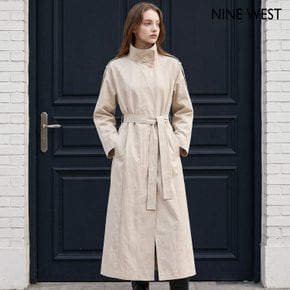 하이넥 벨티드 롱 트렌치 코트 (NIDCCT002)