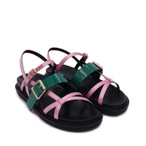 푸스베트 레더 트리밍 샌들 핑크멀티 FBMS002301 ZL759 Fussbett Sandals