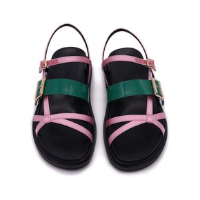 푸스베트 레더 트리밍 샌들 핑크멀티 FBMS002301 ZL759 Fussbett Sandals