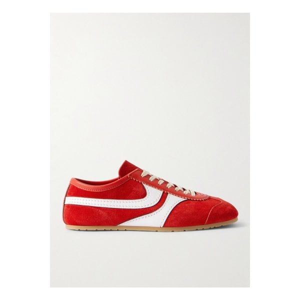 가죽 트림 스웨이드 스니커즈 46376663162930499