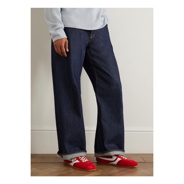 가죽 트림 스웨이드 스니커즈 46376663162930499