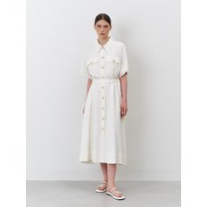 RTR LINEN STITCH SHIRT DRESS_2COLORS