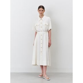 RTR LINEN STITCH SHIRT DRESS_2COLORS