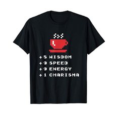 8-bit Coffee / Gamer Lover - Great 8Bit Pixel Art RPG Joke 티셔츠