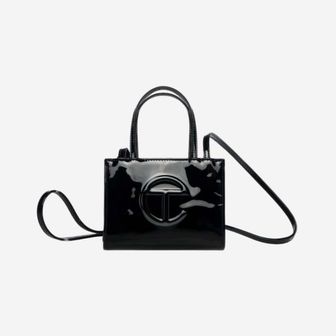  텔파 스몰 페이턴트 쇼핑백 블랙 Telfar Small Patent Shopping Bag Black