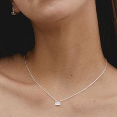 square necklace - white