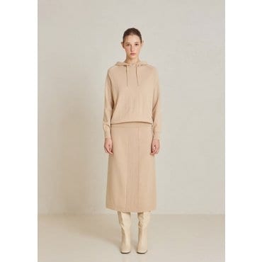 NICE CLAUP 울 블렌드 H라인 니트 스커트[N244PWK904]