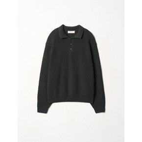 Ridge Collar Knit_Navy