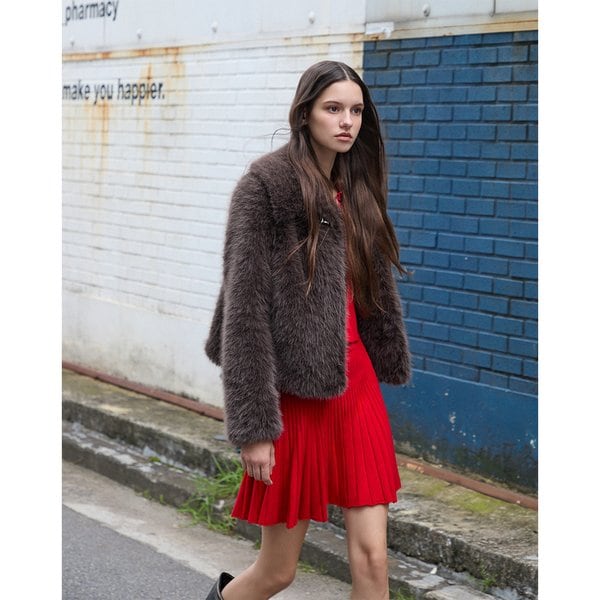 [시흥점] 여성 와이드카라 페이크퍼 자켓  (ER4TF501)