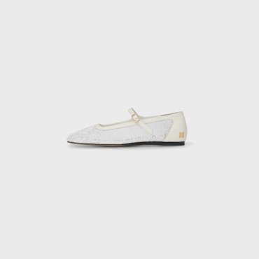 EENK Mesh Mary-Jane Flats - Ivory