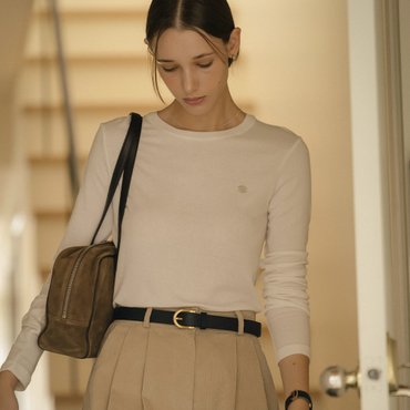노운베러 Basic soft lyocell T-shirt_Ivory