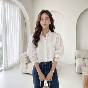 / 퍼프 셔링 스판 셔츠 블라우스 정장 브라우스