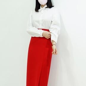 / 퍼프 셔링 스판 셔츠 블라우스 정장 브라우스