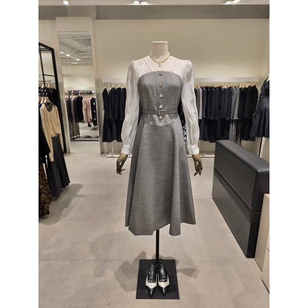 [파주점] 시스루 글로시 플레어 원피스 JR2A0OP343