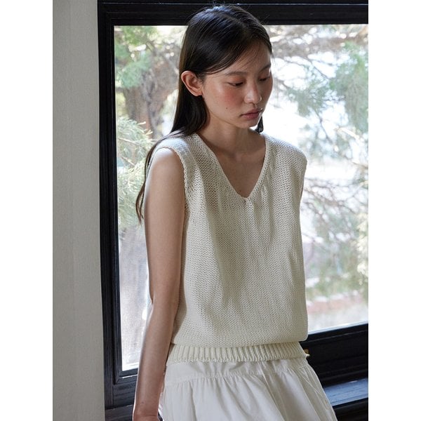 Tube cotton sleeveless top_OFF WHITE