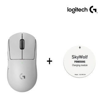 Logitech 로지텍 G PRO X SUPERLIGHT2 슈퍼라이트2 지슈라2 무선마우스 화이트+스카이울프 파워링 화이트