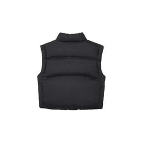 [시흥점] 여성 글로시 크롭 다운 베스트 블랙 SDFDVFO01BLK