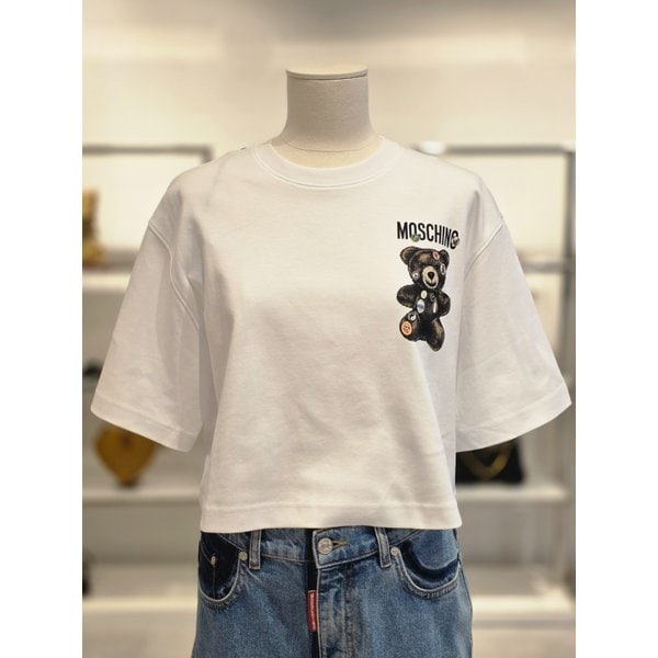 [여주점] 테디베어 프린트 크롭 티셔츠 (071004421001)