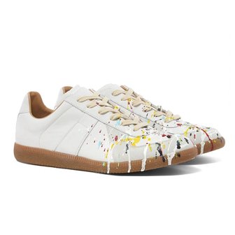 메종마르지엘라 Men Replica Paint Drop Sneakers S57WS0240 메종마르지엘라 페인트 스니커즈