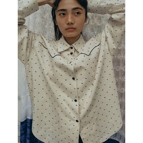 Dot Western Shirt White_F243ST02