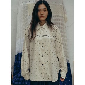 Dot Western Shirt White_F243ST02