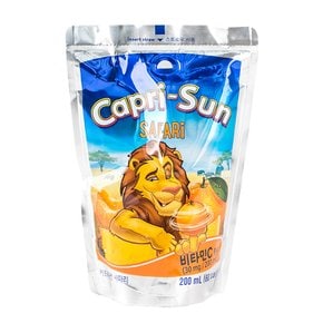 카프리썬 사파리 과일쥬스 200ml 1팩 비타민C 함유 혼합과일맛 주스